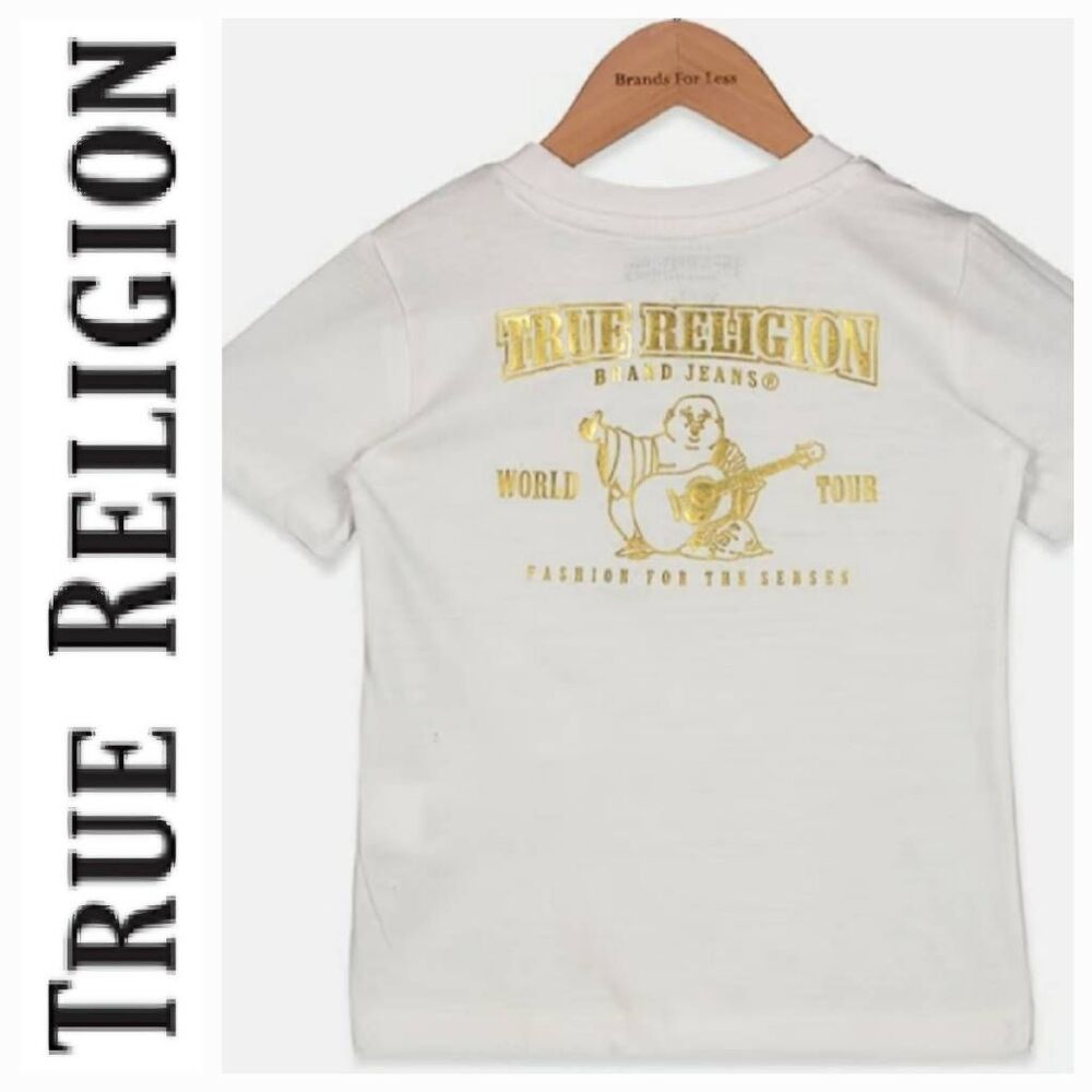 True Religion Gold Foil Buddha Logo S/S T-shirt